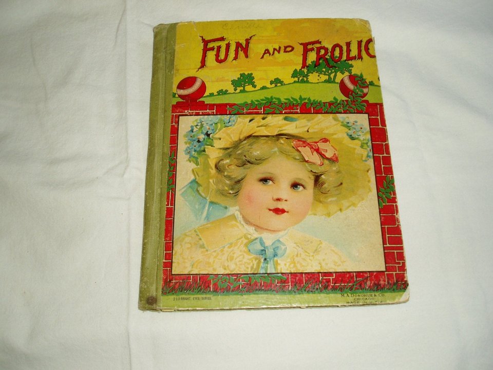 Children's Book, Fun and Frolic, Engraved Drawings