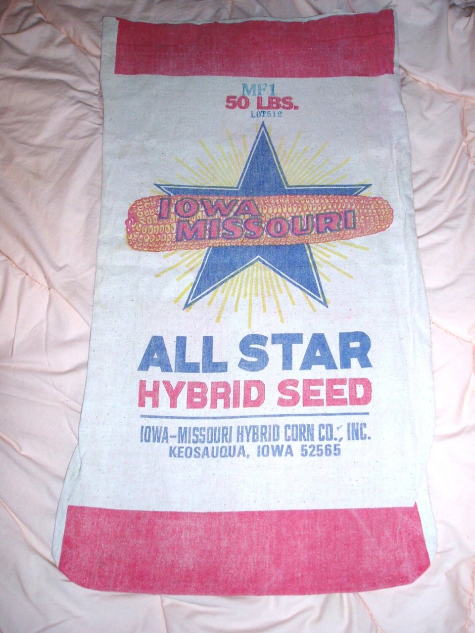 Seed Sack, Iowa Missouri, Keosauqua, Mint