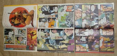Superhero 16 Comic Book Pages, Punisher, Upcycle, Scrapbooking or Art Project Supplies