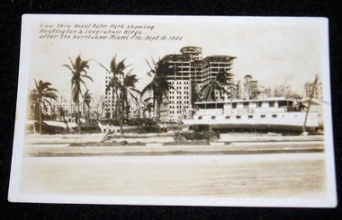 RPPC Real Photo Postcard, Miami Hurricane, Sept 18, 1926