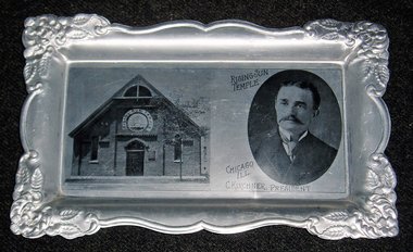 Aluminum Tray, Rising Sun Temple, Chicago, Illinois