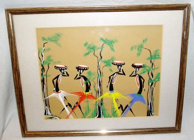 Kenyan Tribal Art, Abstract Painting