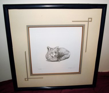 Thorpe, Framed Fox Print, "The Bureaucrat...At Work?!" Triple Matted, #68/830