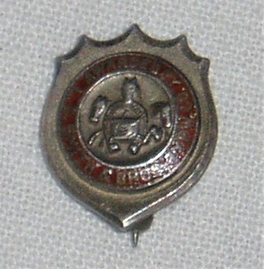 Sterling Silver Typing Award Pinback, L. C. Smith Typewriters, Free Shipping