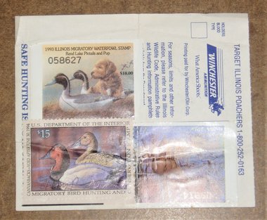Illinois Resident Hunting License, 1993, 2nd Item Ships Free