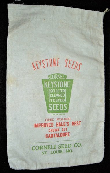 Vintage Seed Sack x 10, Corneli Keystone Seeds, Cantaloupe