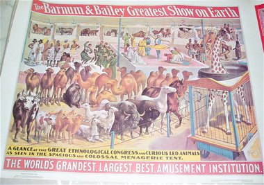 Barnum & Bailey Poster, Colossal Menagerie Tent