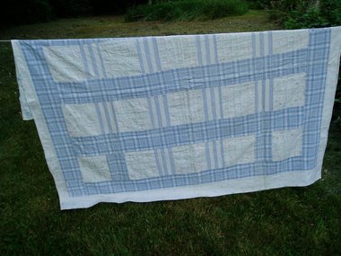 Vintage Child's Quilt, Hand-Stitched
