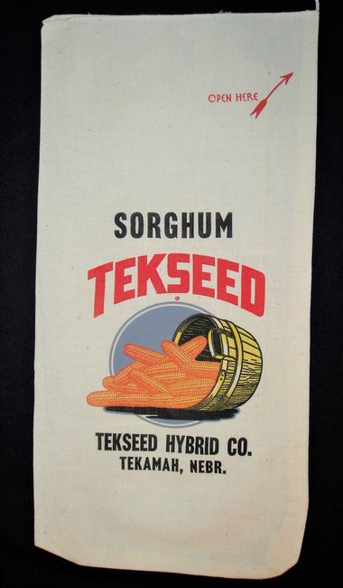 Tekseed Sorghum Seed Sack, New Old Stock