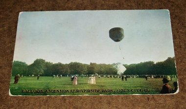 Antique Postcard, Balloon Ascension, 2nd Card Ships Free