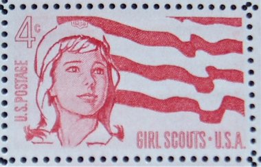 Mint 4c Stamp Sheet, Girl Scouts, Scott Catalog #1199 x 50 Stamps