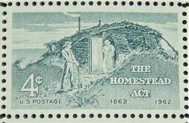 Mint 4c Stamp Sheet, Homestead Act, Scott Catalog #1198 x 50 Stamps