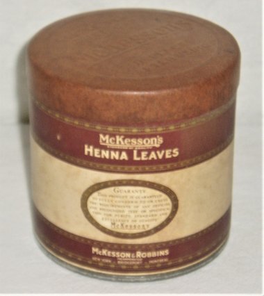 Henna Leaves Container, New Old Stock, McKesson & Robbins