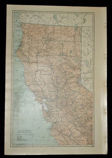 Map Page, California, 1932, Large 13.5" by 19.75" 2 Full Pages