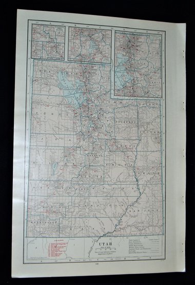 Map Page, Utah, 1932, Large 13.5" by 19.75"