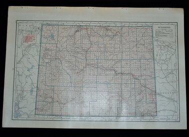 Map Page, Wyoming, 1932, Large 13.5" by 19.75"