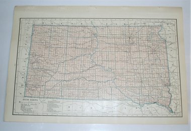 Map Page, South Dakota, 1932, Large 13.5" by 19.75"
