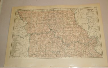 Map Page, Missouri, 1932, Large 13.5" by 19.75" 2 Full Pages