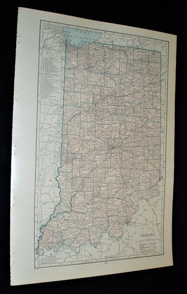 Map Page, Indiana, 1932, Large 13.5" by 19.75"