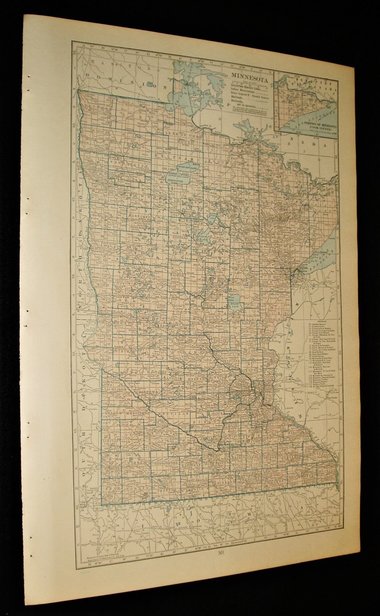Map Page, Minnesota, 1932, Large 13.5" by 19.75"