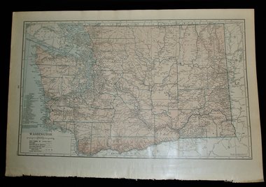 Map Page, Washington, 1932, Large 13.5" by 19.75"