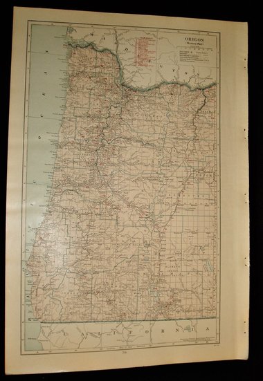 Map Page, Oregon, 1932, Large 13.5" by 19.75" 2 Full Pages