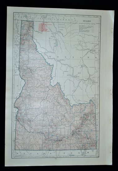 Map Page, Idaho, 1932, Large 13.5" by 19.75"