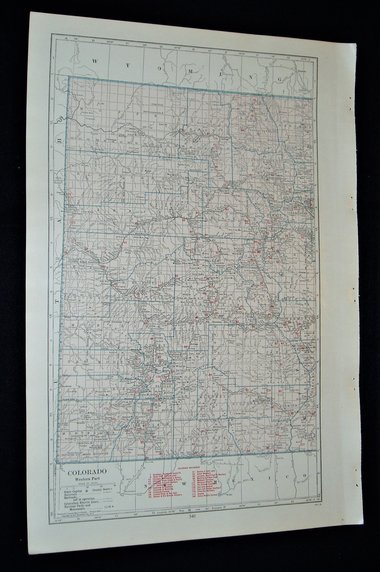 Map Page, Colorado, 1932, Large 13.5" by 19.75" 2 Full Pages