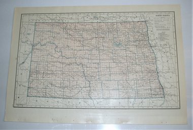 Map Page, North Dakota, 1932, Large 13.5" by 19.75"