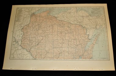 Map Page, Wisconsin, 1932, Large 13.5" by 19.75" 2 Full Pages