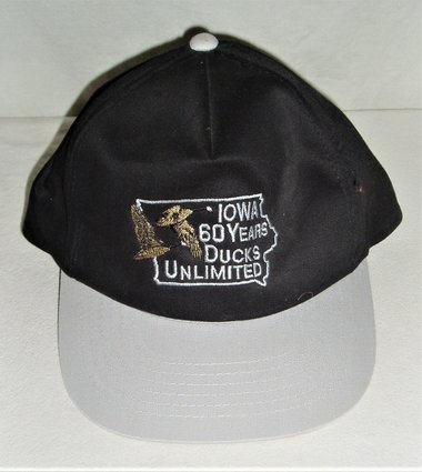 Ducks Unlimited Hat Cap, Iowa 60 Years, Winnebago-Hancock Chapter, Adjustable Snapband