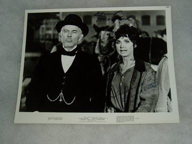 Rare Double Autograph, Signed Picture, Harry Morgan & Suzanne Pleshette, COA, 1970's