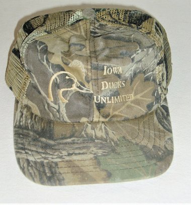 Cap, Iowa Ducks Unlimited Camo Truckers Mesh, Adjustable Snapband