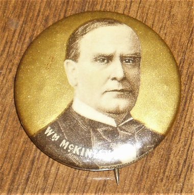 Political Pinback, Assassinated President McKinley, Genuine Original