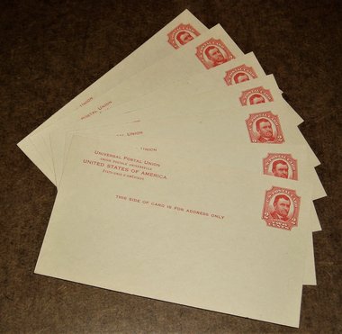 UX25 Unused Postal Card x 7, Ulysses Grant, 1911 Two Cent Card
