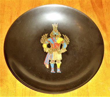 Couroc Hummingbird Kachina Bowl, Hand Inlay
