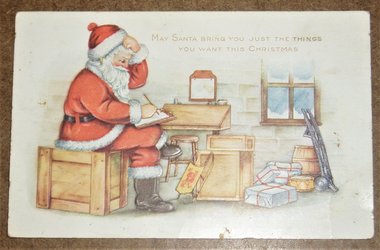 Postcard, Santa Writing Lists