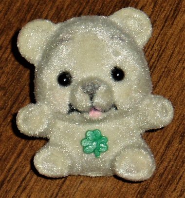 Russ Fuzzy Bear with Clover Pin