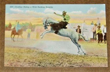 Vintage Postcard, Rodeo Bucking Broncho , 2nd Card Ships Free