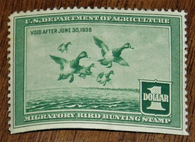 Federal Duck Stamp RW4, VF Centering