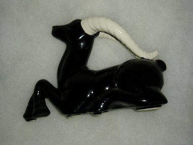 Figurine, Shawnee Impala, Black and White, Mint
