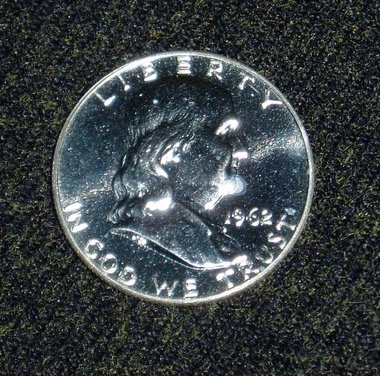 1962 Franklin Half Dollar Proof, 90% Silver, Free USA Shipping