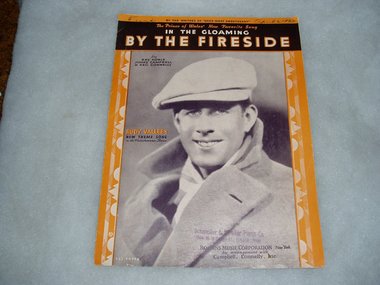 Sheet Music, Rudy Vallee, In the Gloaming By the Fireside, 1931, Great Portrait Cover