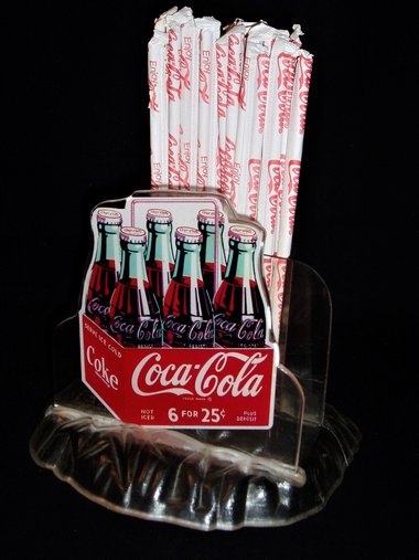 Vintage Coca-Cola Diner Straw and Napkin Holder