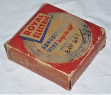 Royal Electric Annunciator (Doorbell) Wire, New Old Stock
