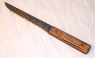 Vintage ForgeCraft Knife, Full Tang, Hi-Carbon, Brass Rivets