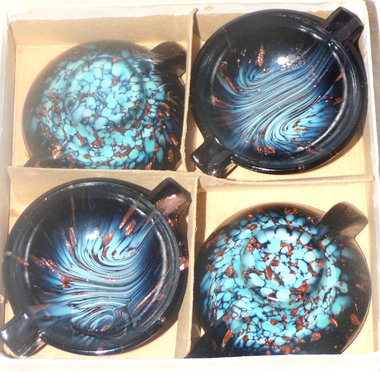 Vintage Venetian Nason Weil Murano Ashtrays, Set of 4