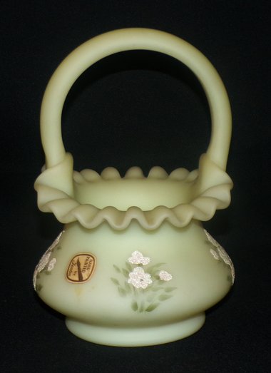 Fenton Custard Basket, Matte Satin Floral