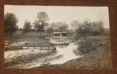 Real Photo Postcard, View Along Creek, Horton Iowa