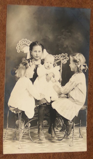 RPPC Real Photo Postcard, Plainfield Horton Iowa, Little Girls, Add'l Cards Ship Free